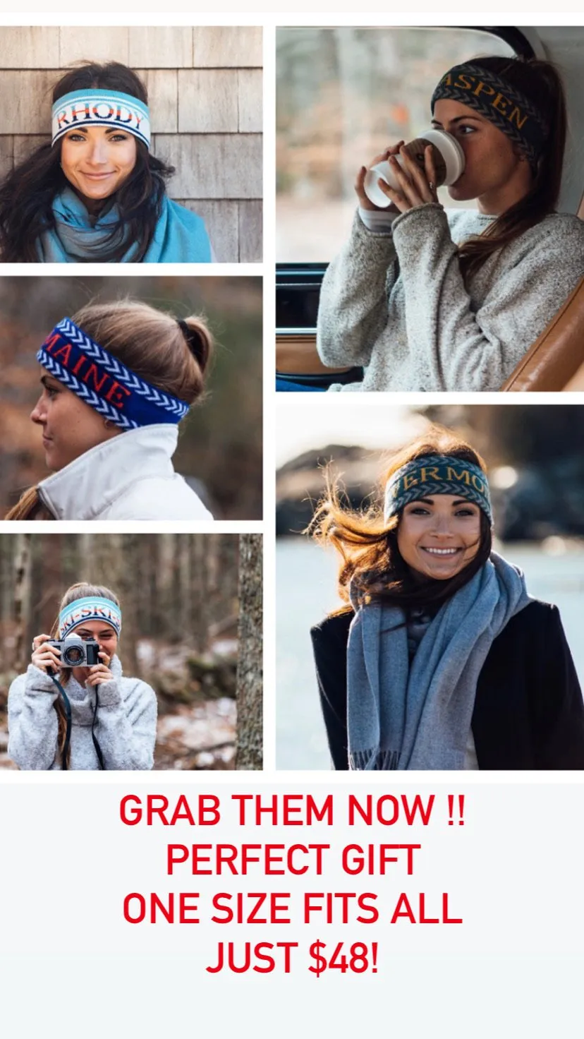 100% Cashmere Headbands 80's Inspired Retro Headbands/Ear Warmers