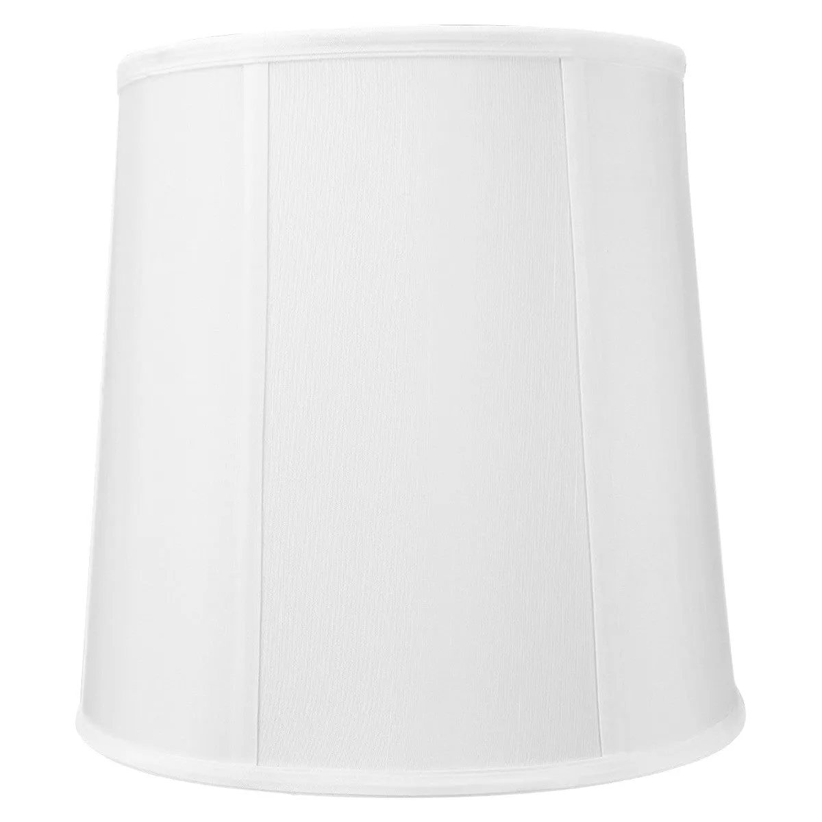 10x12x12 SLIP UNO FITTER White Shantung Fabric Drum Lampshade