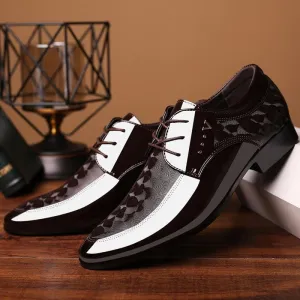 2019 Office Men Dress Shoes Men Formal Shoes Leather Luxury Fashion Groom Wedding Shoes Men Oxford Shoes Dress 38-48 Pointed Toe