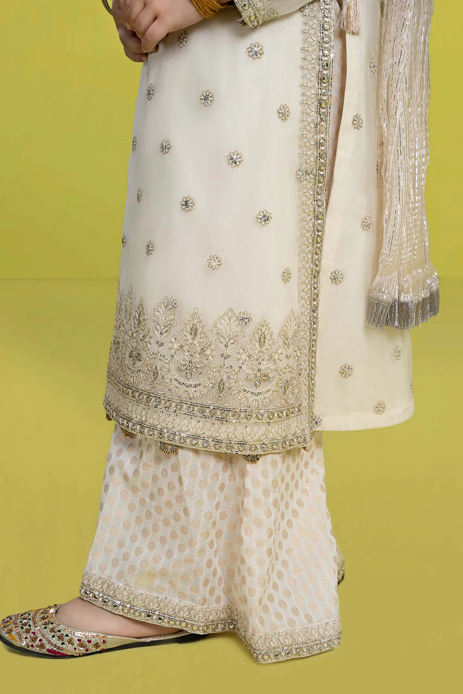 3 Piece Embroidered Organza Suit | MKS-EF24-25