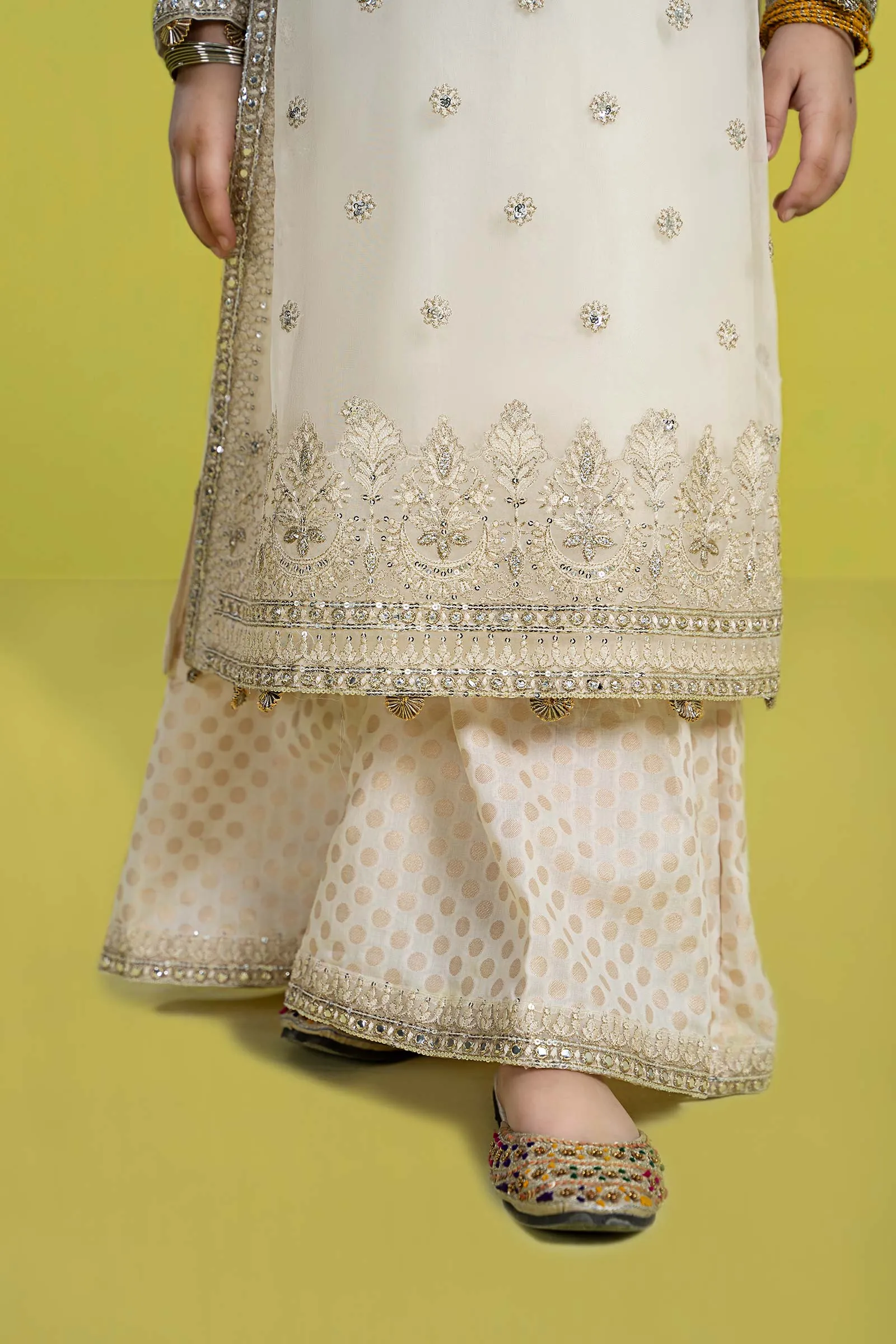 3 Piece Embroidered Organza Suit | MKS-EF24-25