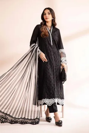 3 Piece Embroidered Self Jacquard Lawn Suit | DW-MN24-07