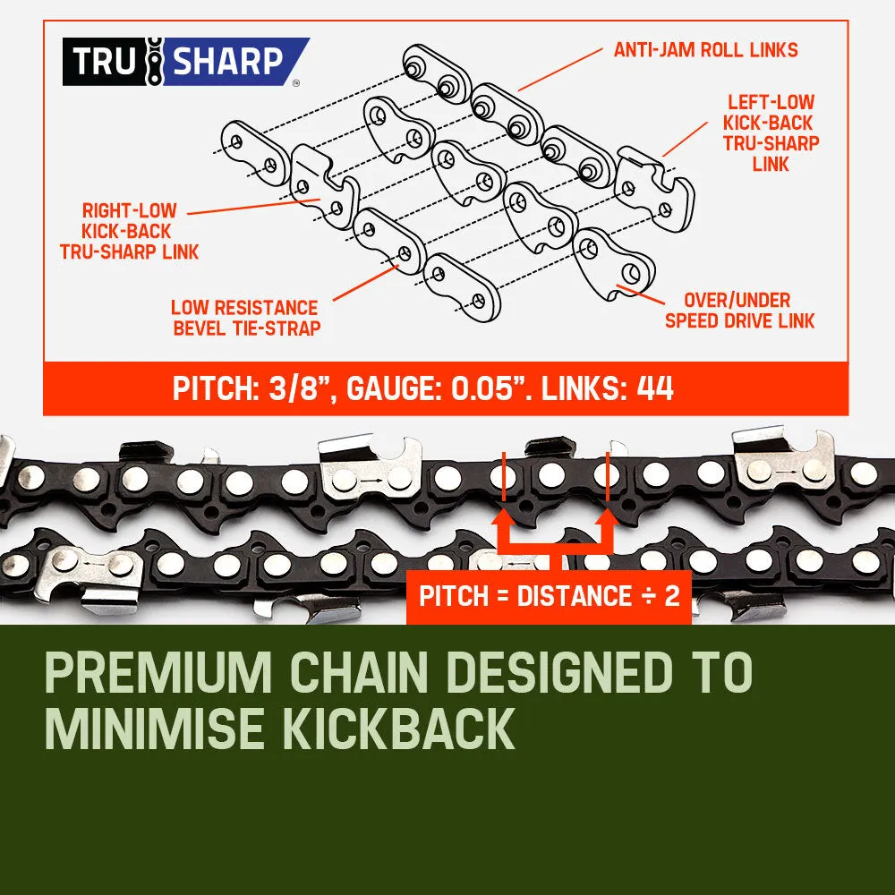 65CC Petrol Pole Chainsaw, Extendable, 3 Ext Shafts - Baumr-AG