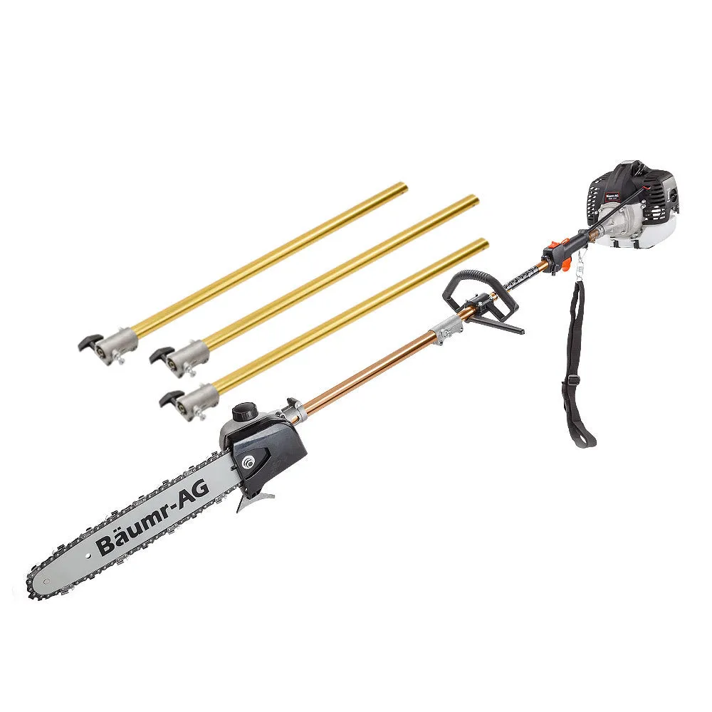 65CC Petrol Pole Chainsaw, Extendable, 3 Ext Shafts - Baumr-AG