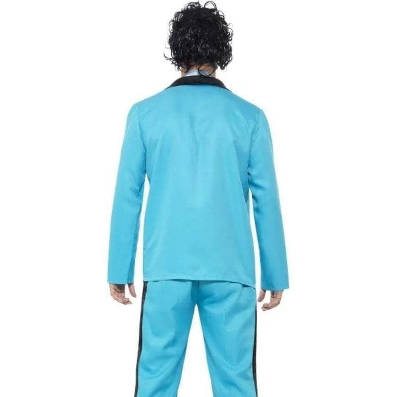 80s Prom King Tuxedo Costume Adult Blue Suit