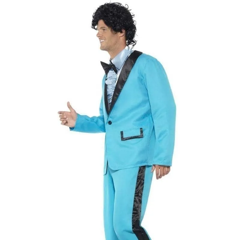 80s Prom King Tuxedo Costume Adult Blue Suit