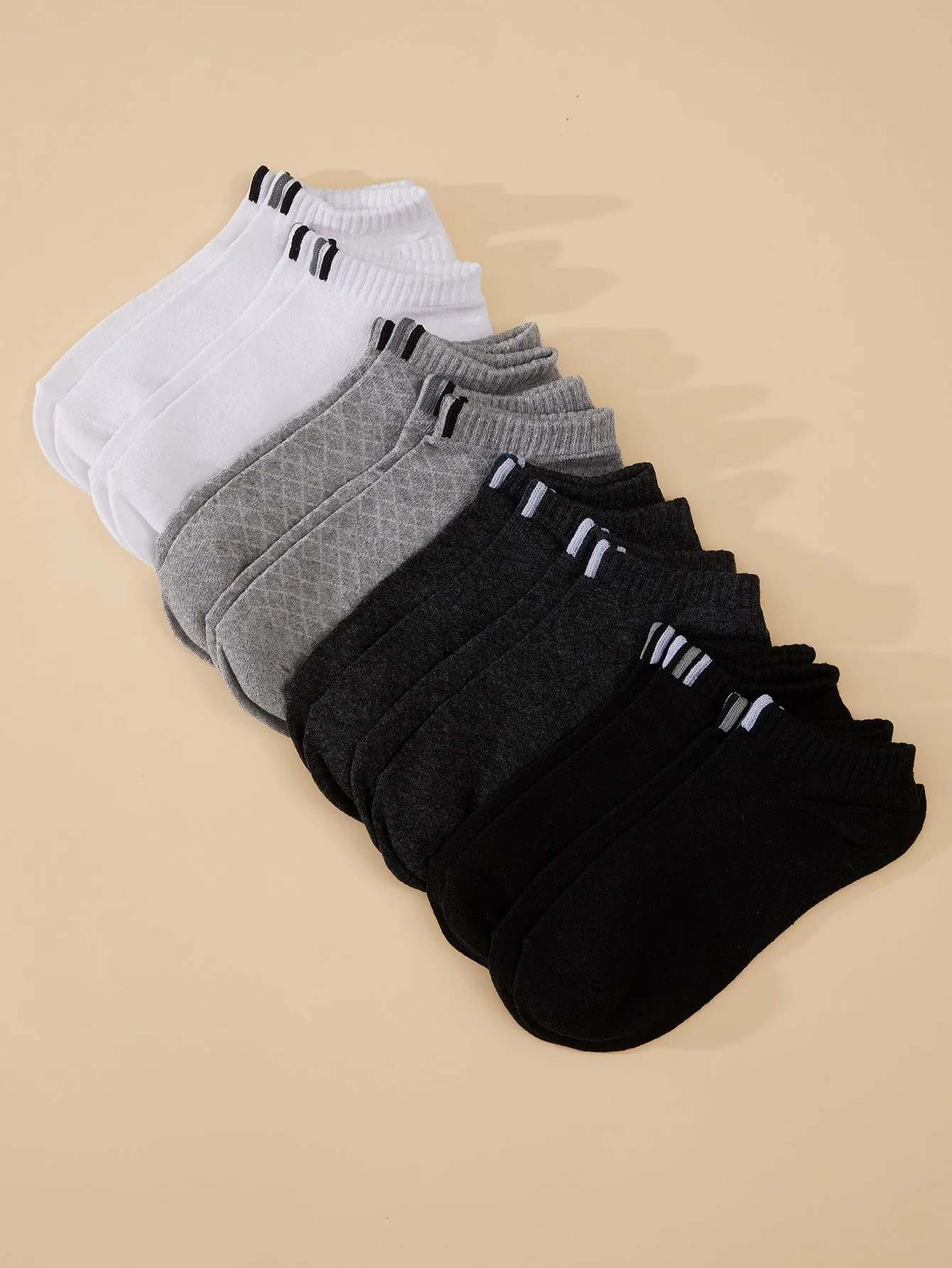 8pairs Men Simple Ankle Socks