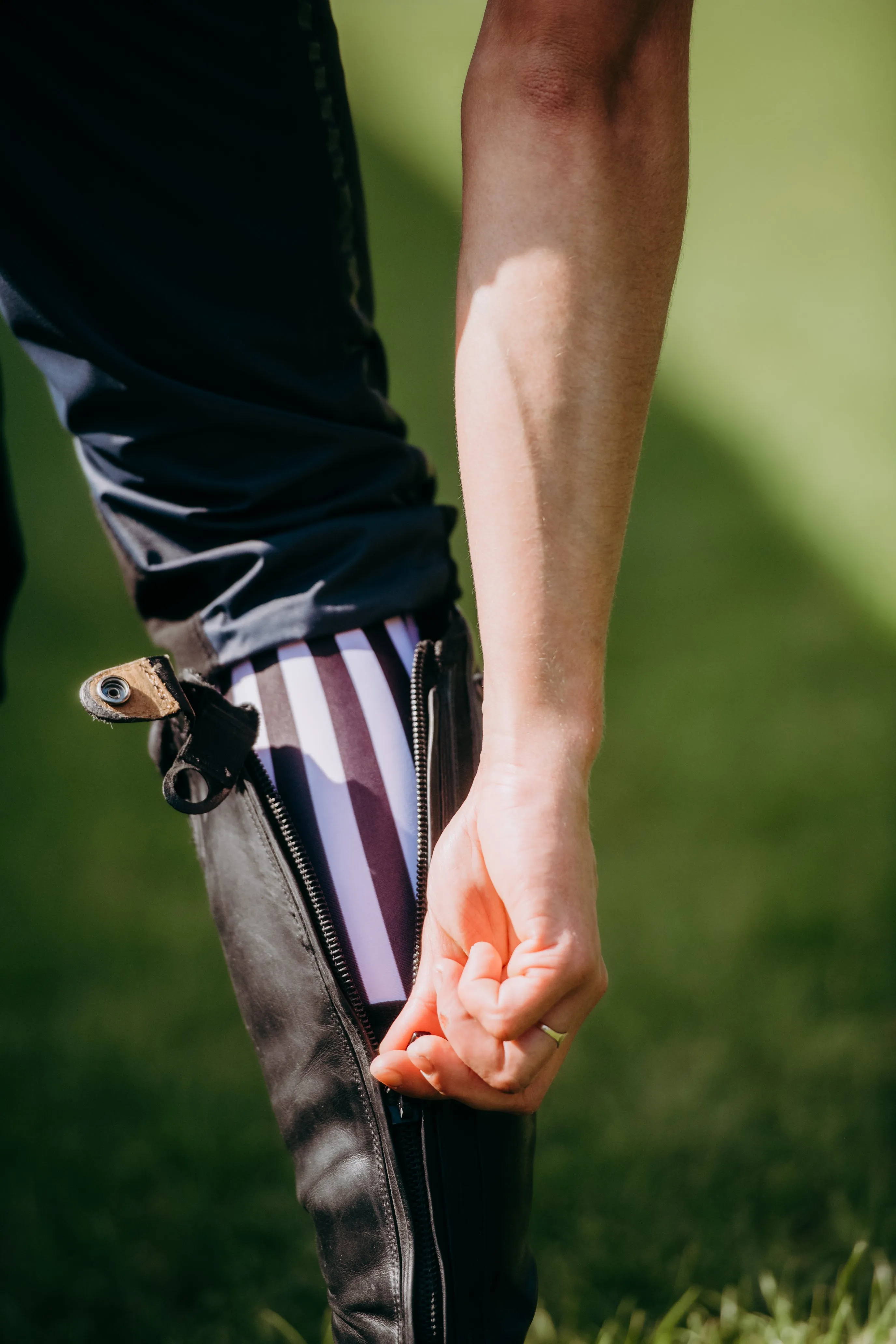 Adults Weatherproof Breeches - Navy Stripe