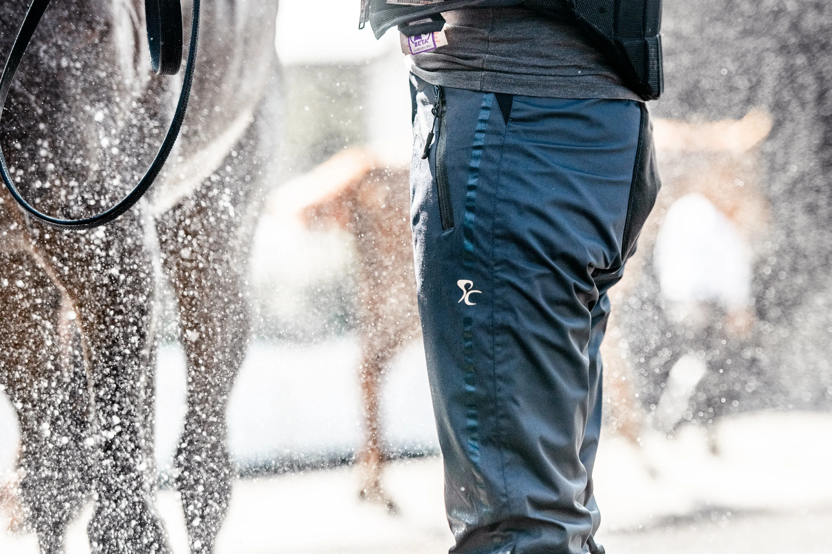 Adults Weatherproof Breeches - Navy Stripe