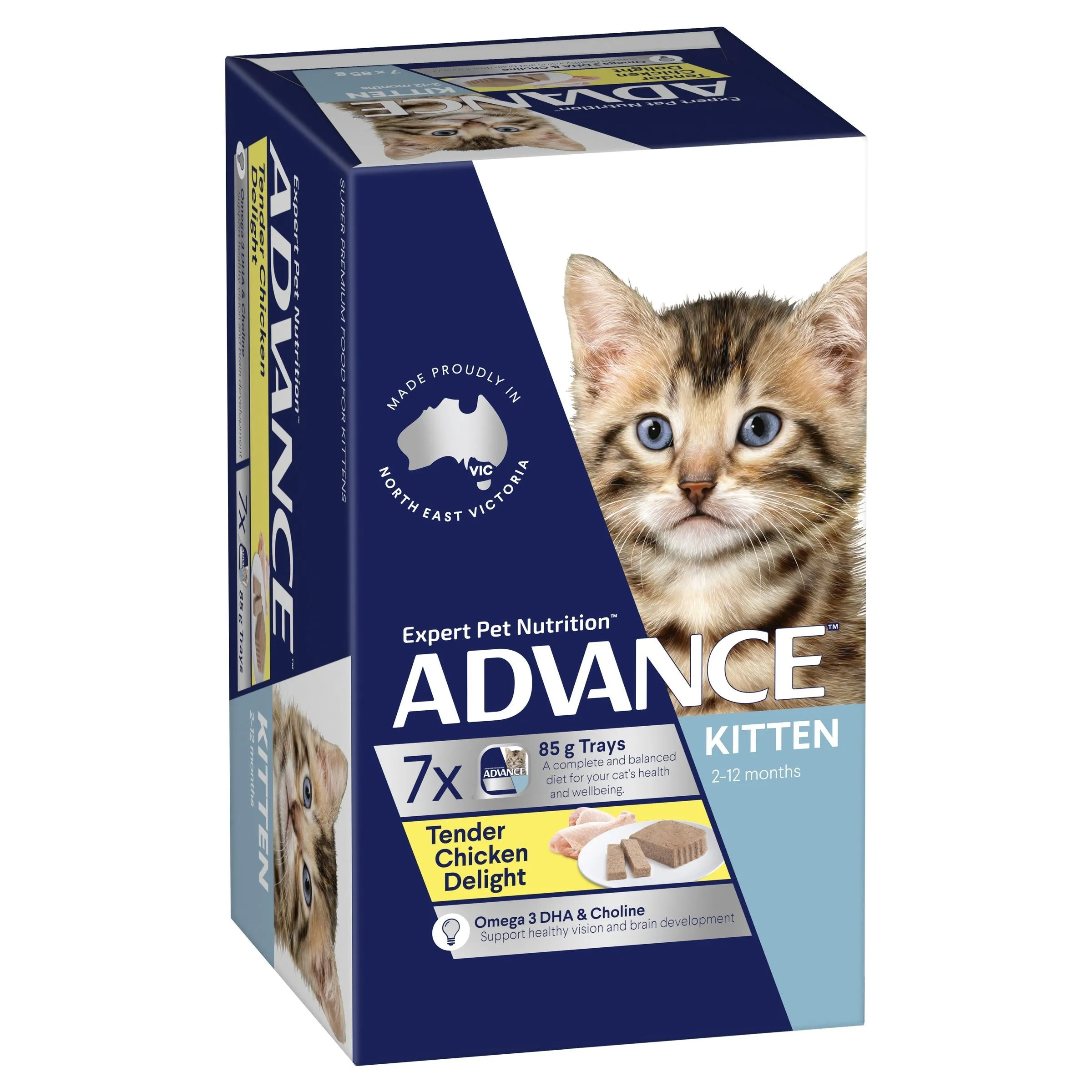 Advance Tender Chicken Delight Kitten Wet Food Food 85g x 7