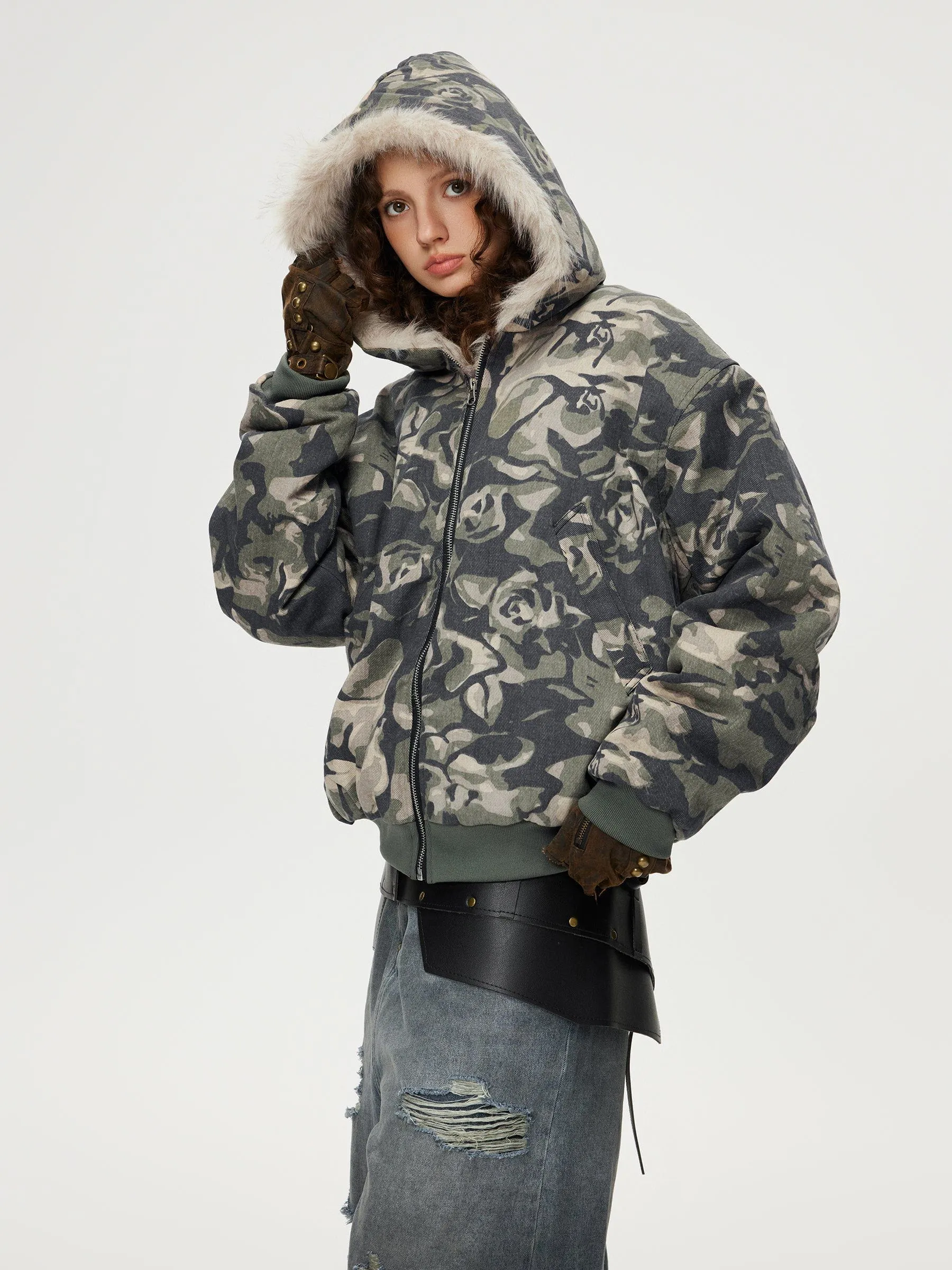 Aelfric Eden Camouflage Cropped Coat