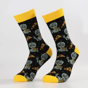 Alien Pizza Socks