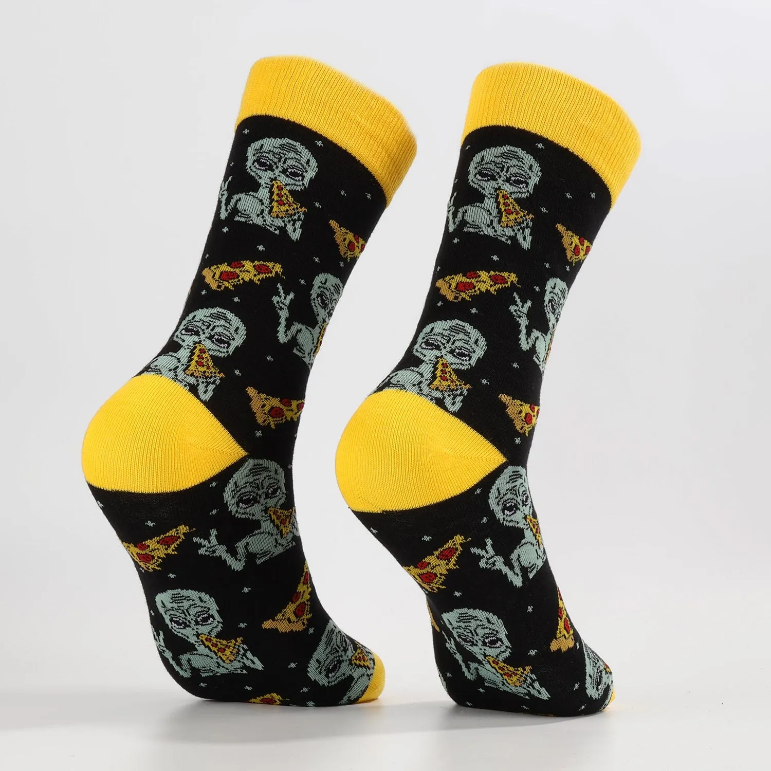 Alien Pizza Socks