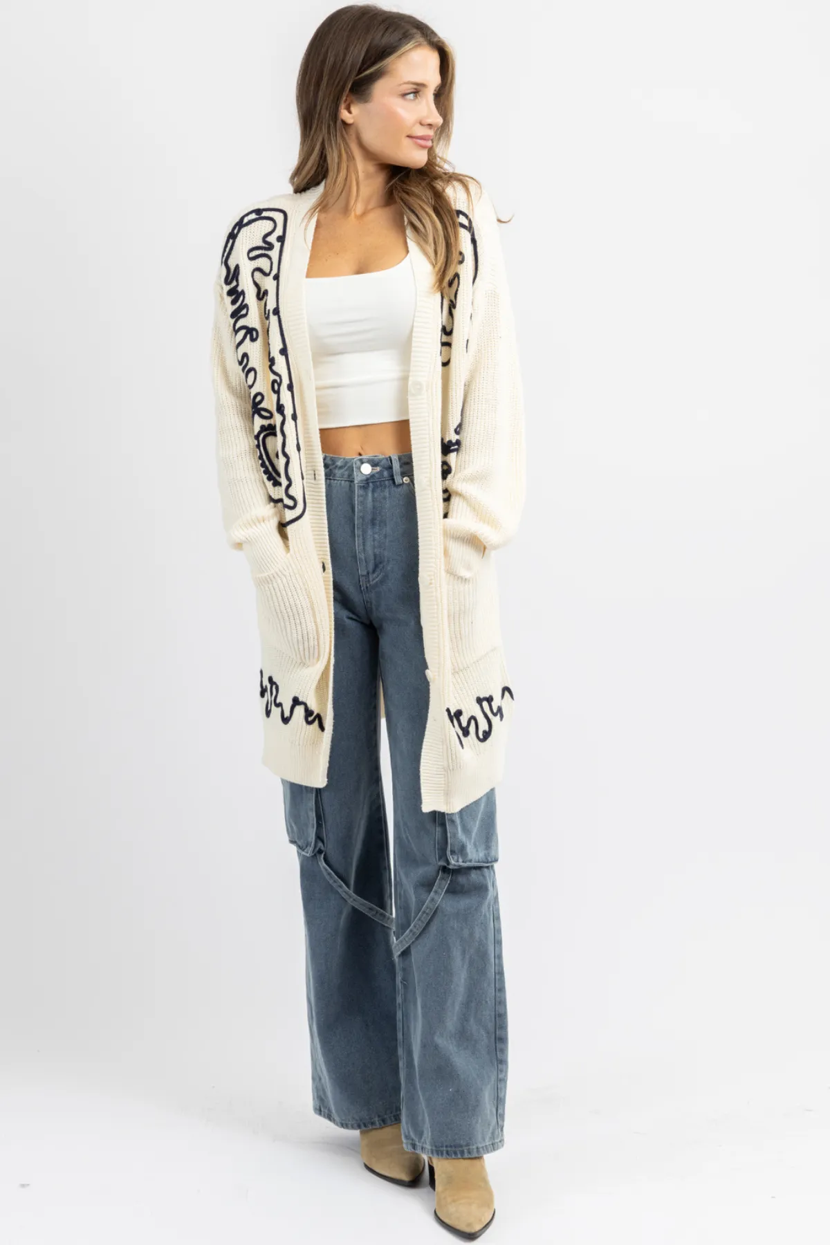 ALL LOVE CONTRAST CARDIGAN