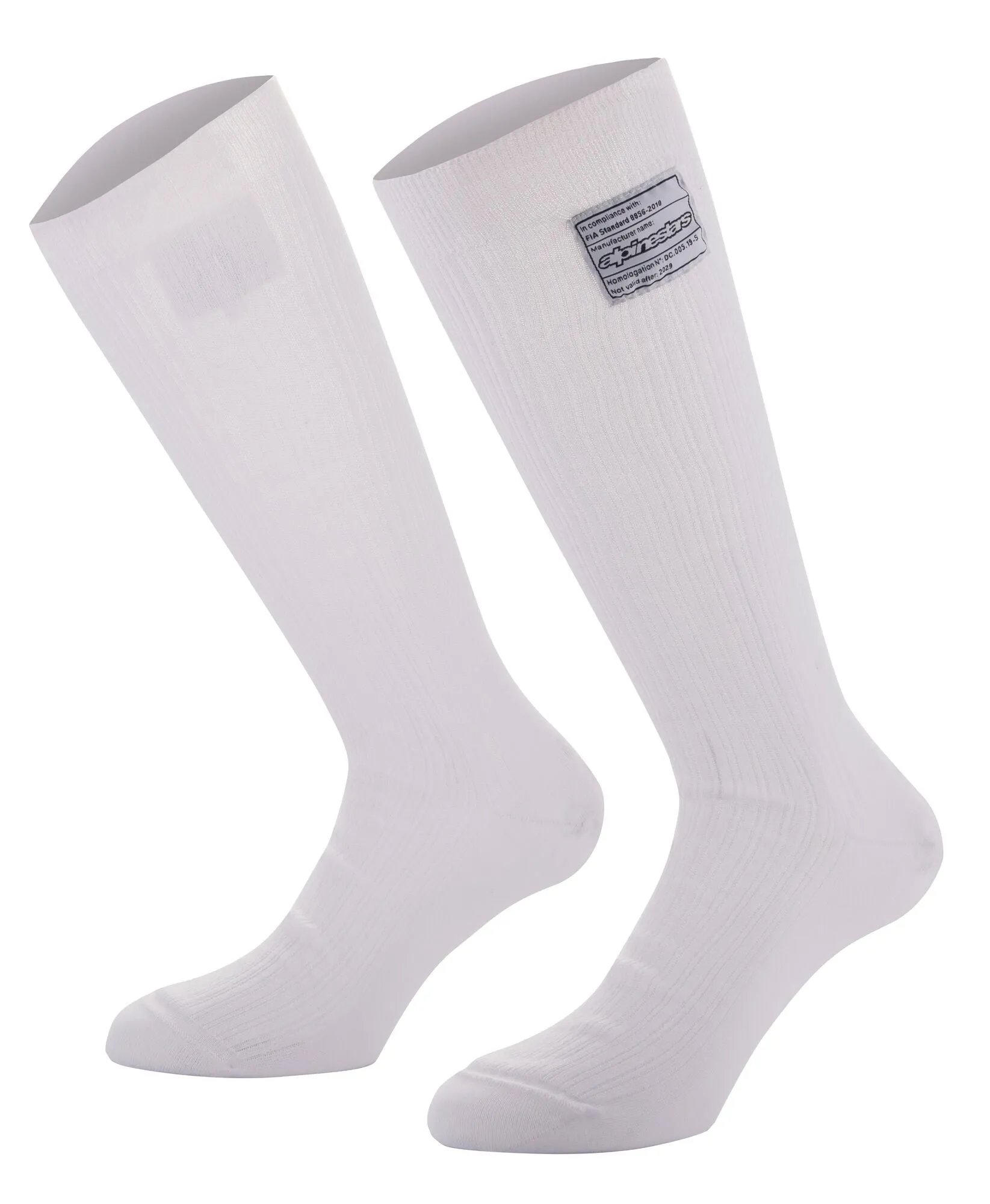 ALPINESTARS 4704021_20_S RACE V4 Racing socks, FIA 8856-2018, white, Size S