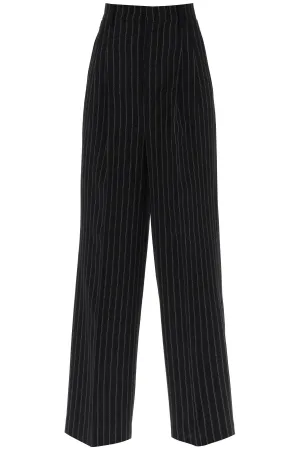 Ami Alexandre Matiussi Wide-Legged Pinstripe Trousers With