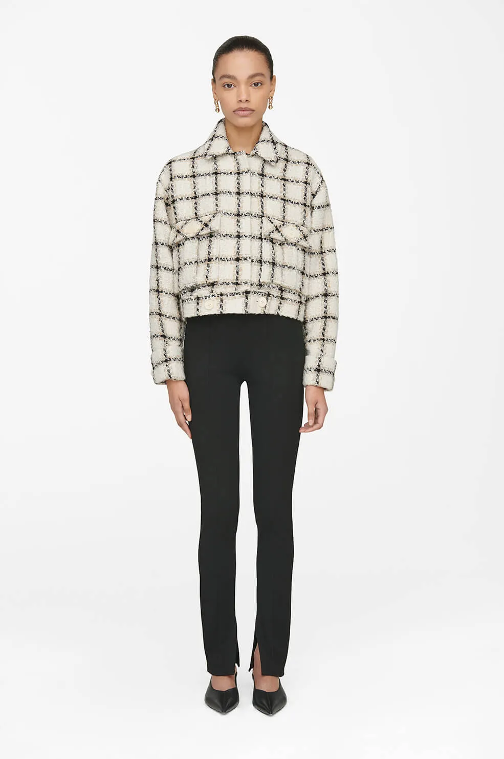 Anine Bing - Adriana Jacket in Beige Plaid