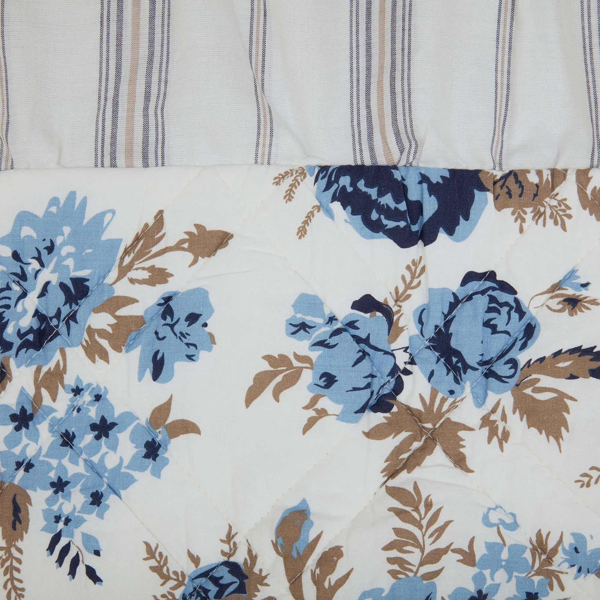 Annie Blue Floral Ruffled Standard Sham 21x27