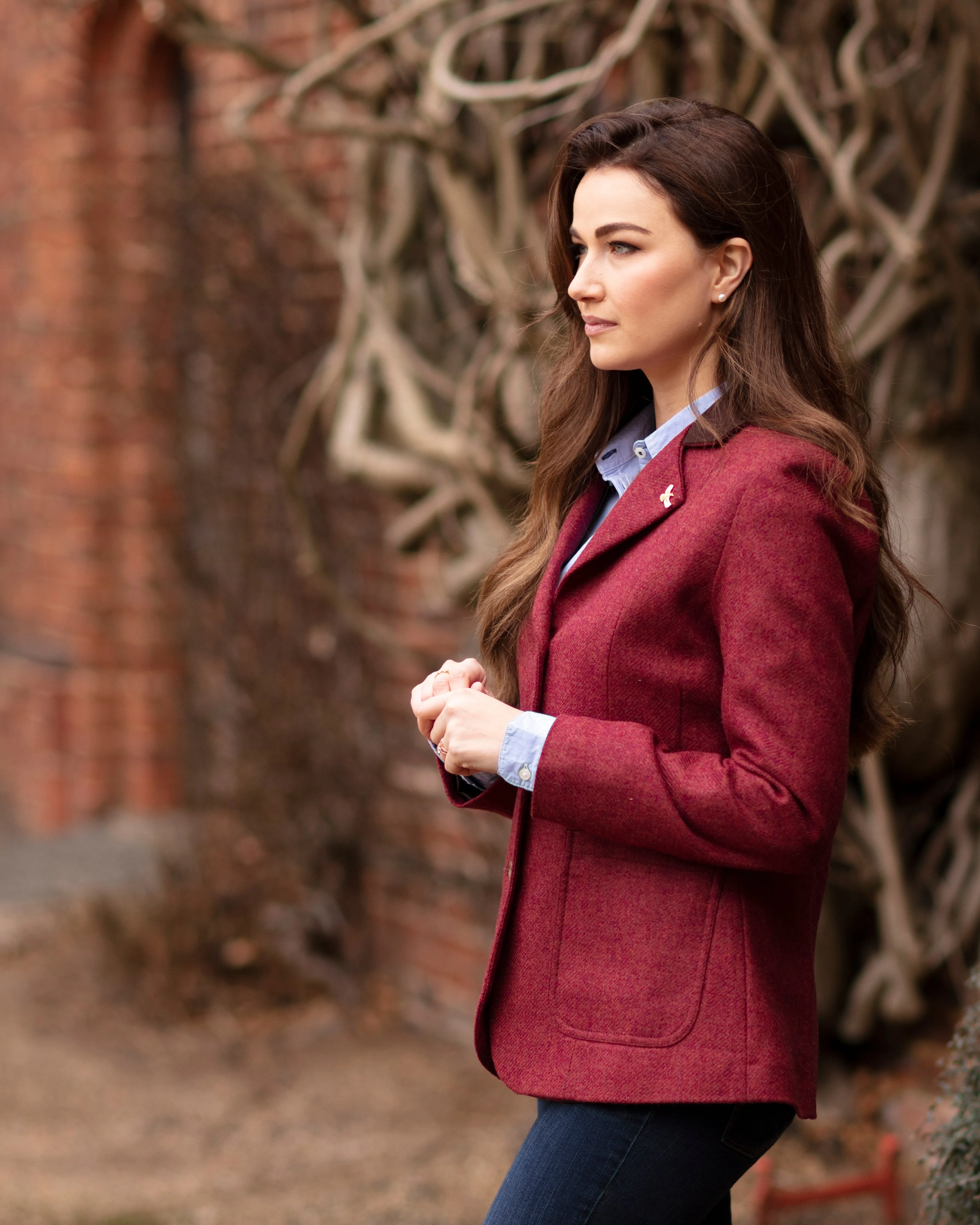 Arena Tweed Blazer - Jalapeno Red