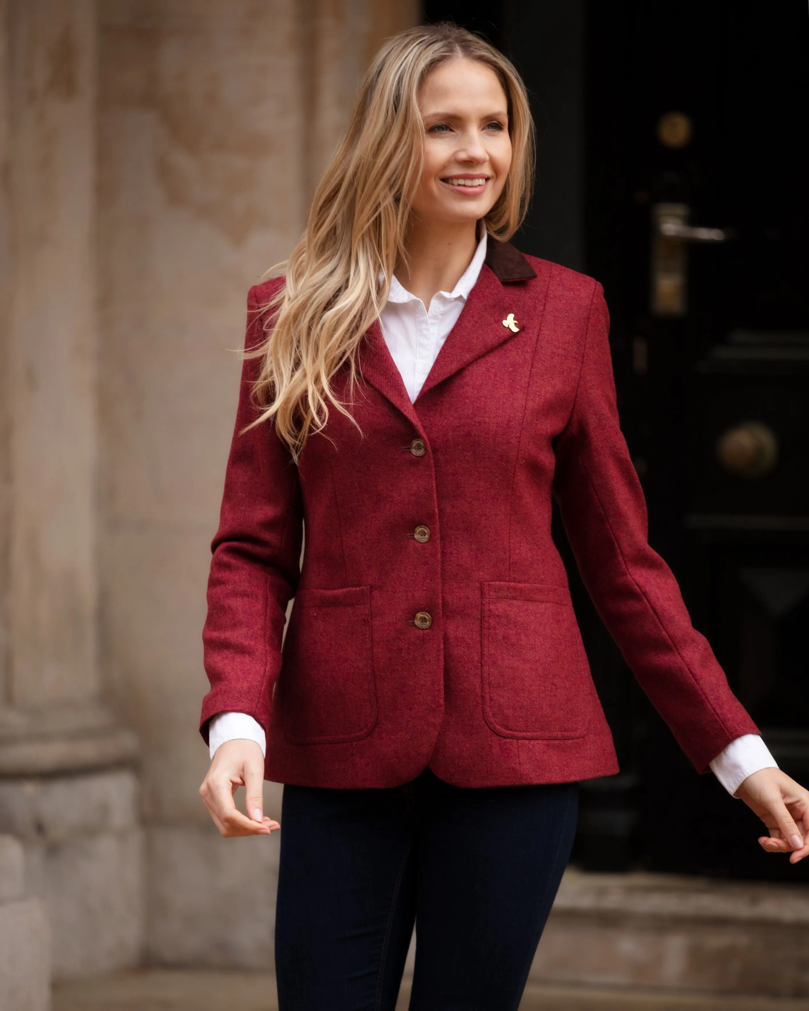 Arena Tweed Blazer - Jalapeno Red