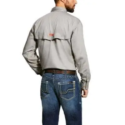 ARIAT - FR Solid Vent Work Shirt, Silver Fox