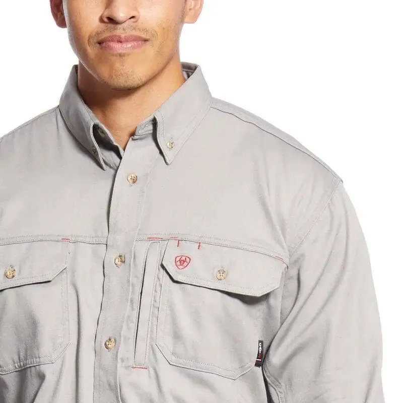 ARIAT - FR Solid Vent Work Shirt, Silver Fox