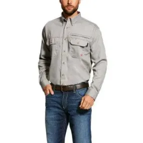 ARIAT - FR Solid Vent Work Shirt, Silver Fox