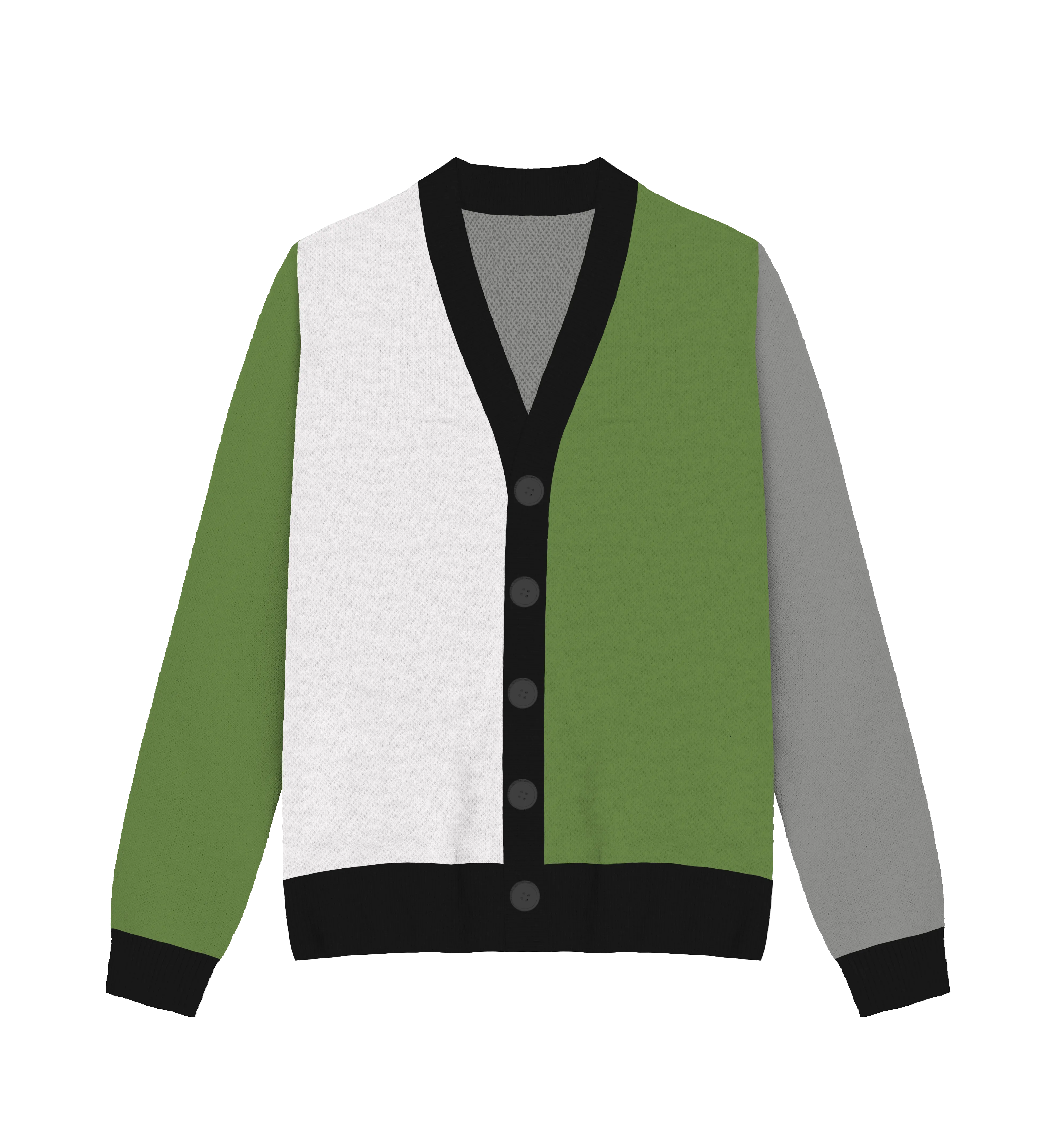 Aromantic / Agender Colorblock Knit Cardigan