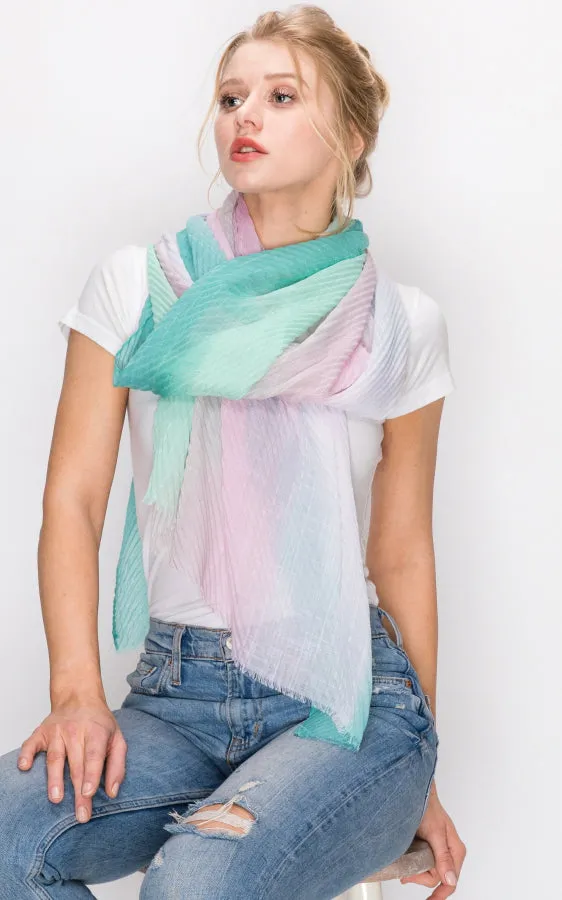 AS298 Tie-Dye Oblong Scarf