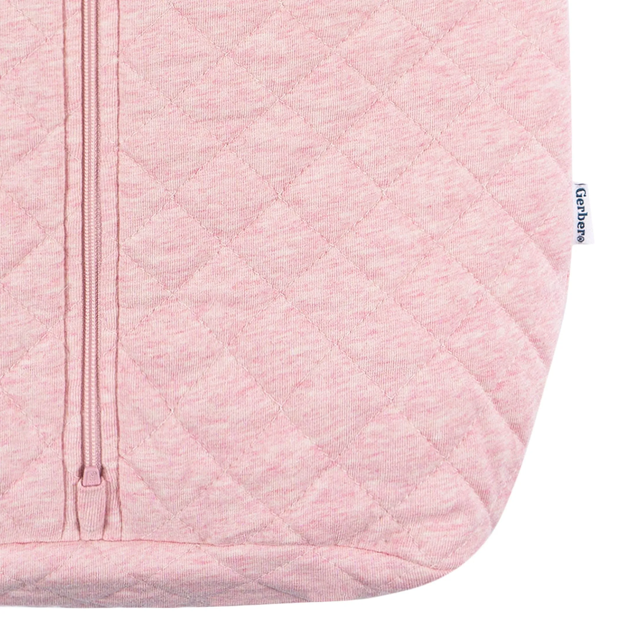 Baby Girls Pink Heather Quilted Jersey Wearable Blanket