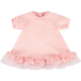 Baby Girls Pink Logo Tulle Dress