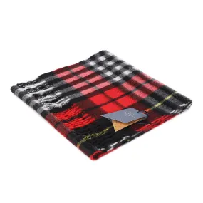 Balmoral 100% Cashmere Woven Scarf Red/Check