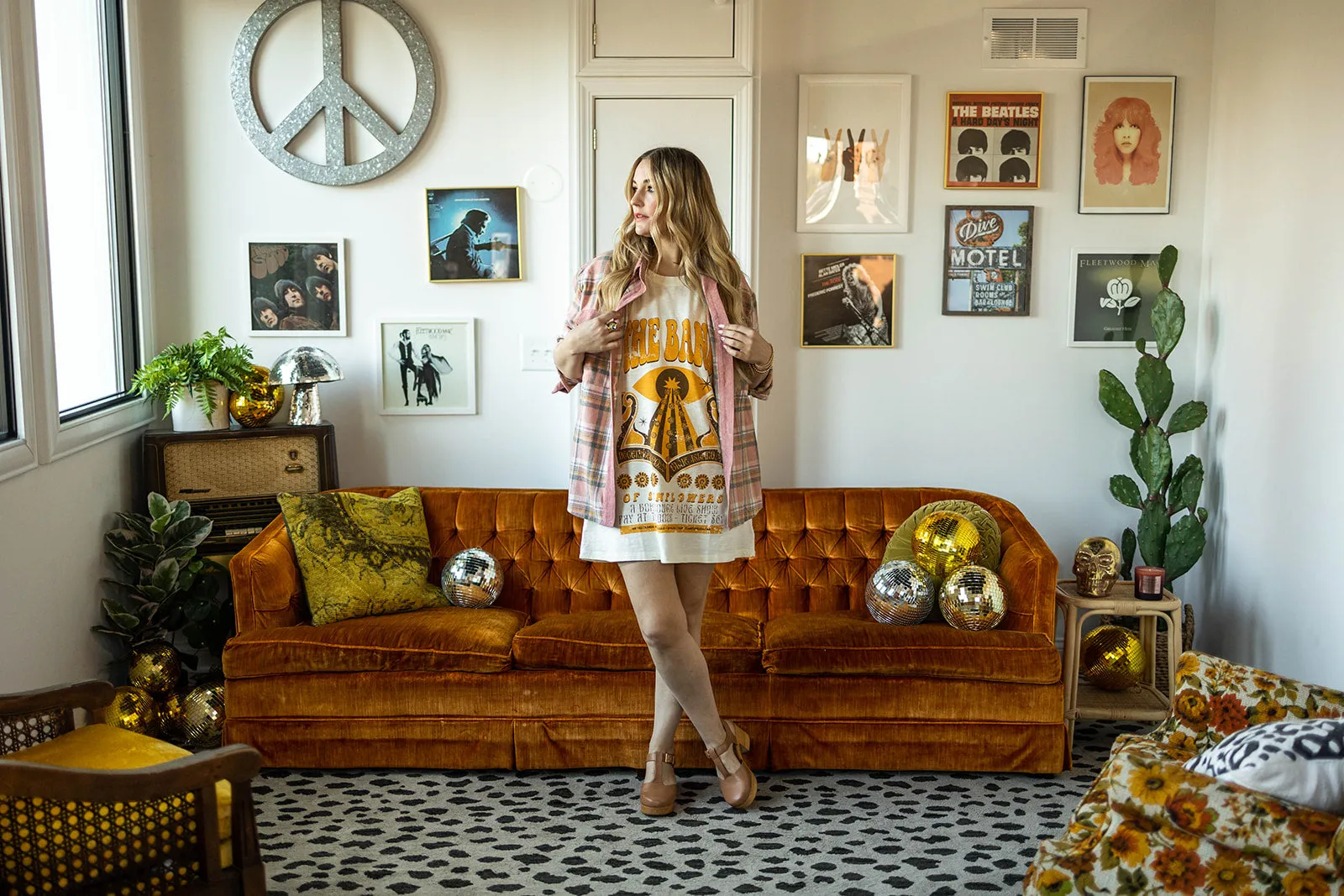 band of sunflowers t-shirt dress