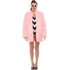 Barbie 60th Anniversary Costume Movie Pink Fluffy Coat Sunglasses