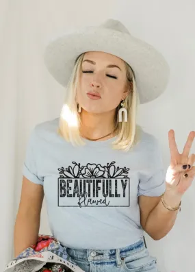 Beautifully Flawed Inspirational Tee Shirt, Unisex Tee Shirt, Woman Tee Shirt, Mom shirt