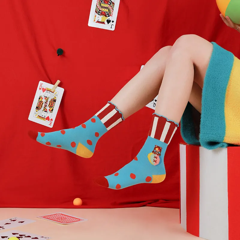 Beligogo Cute Cartoon Girl Ankle Socks: Soft, Breathable, and Non-Slip for All-Season Wear