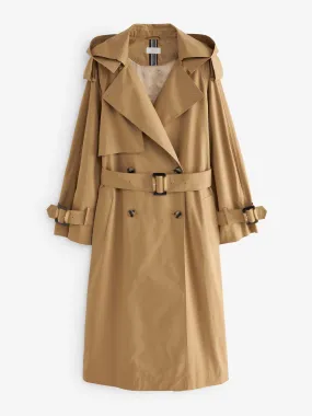 Belted trench coat