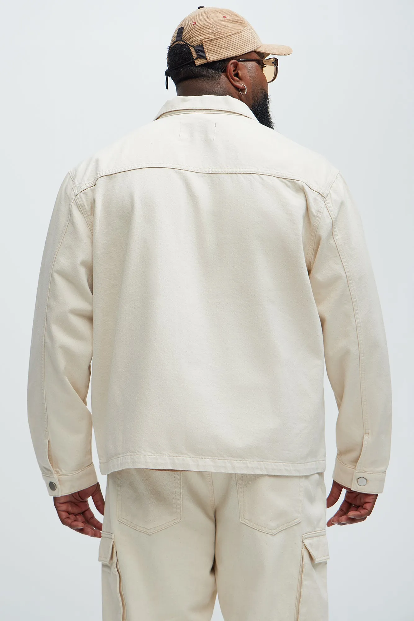 Benson Distressed Work Jacket - Cream