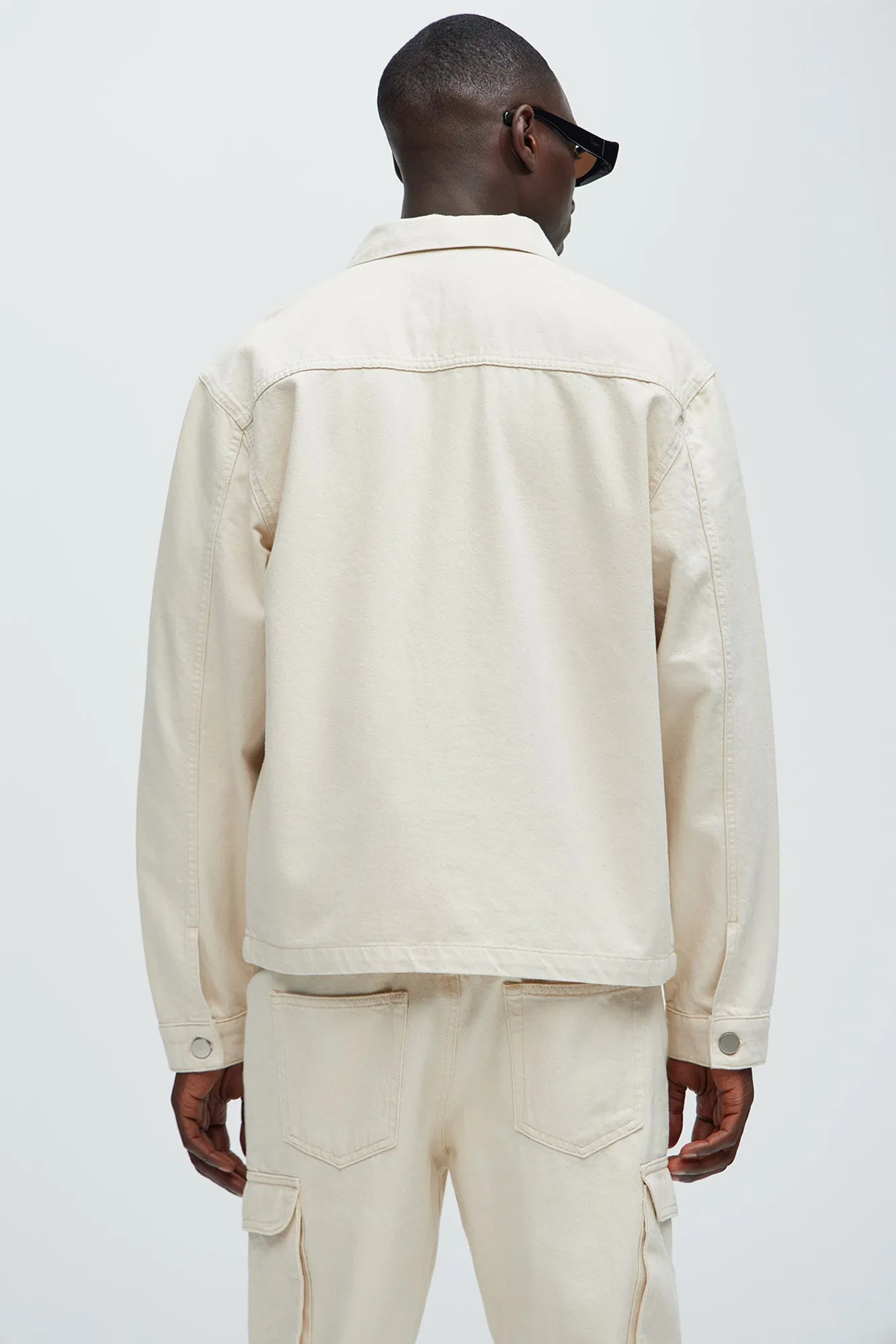 Benson Distressed Work Jacket - Cream