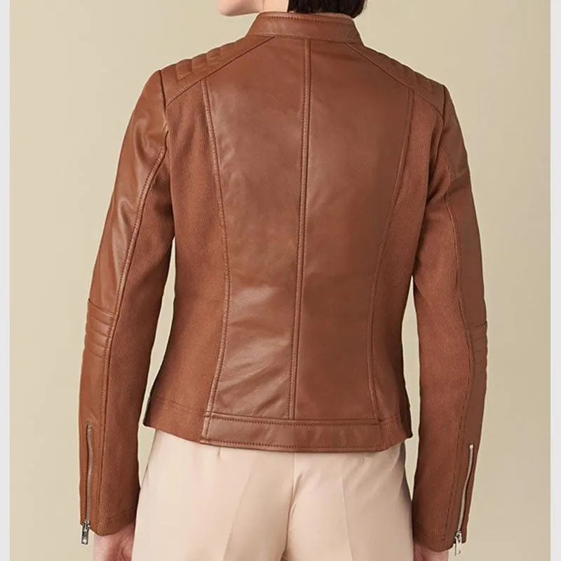 Best Style Emma Genuine Fashion Leather Jacket