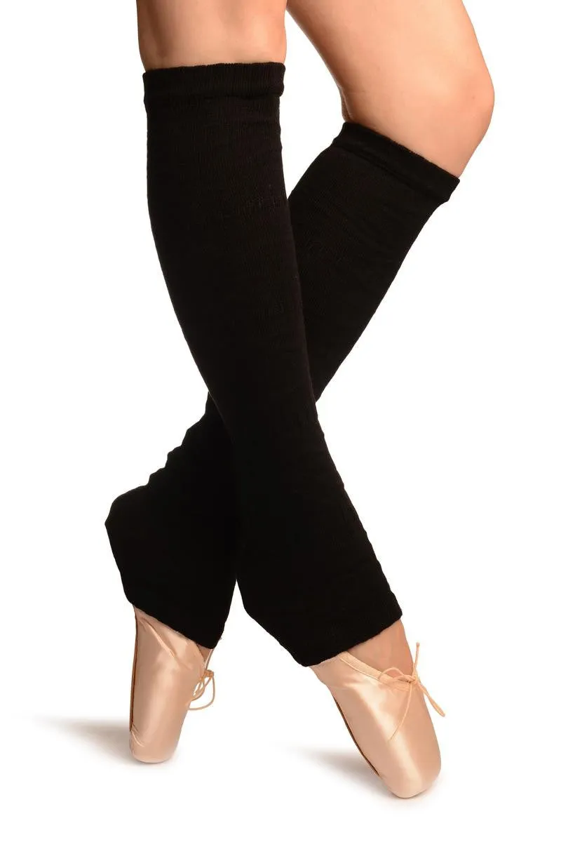 Black Gaufre Dance/Ballet Leg Warmers