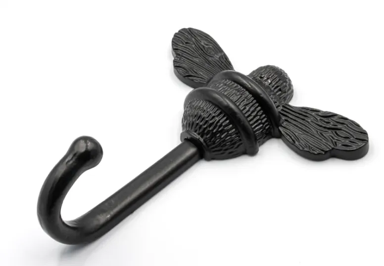 Brass bee Coat Hook - Black Finish