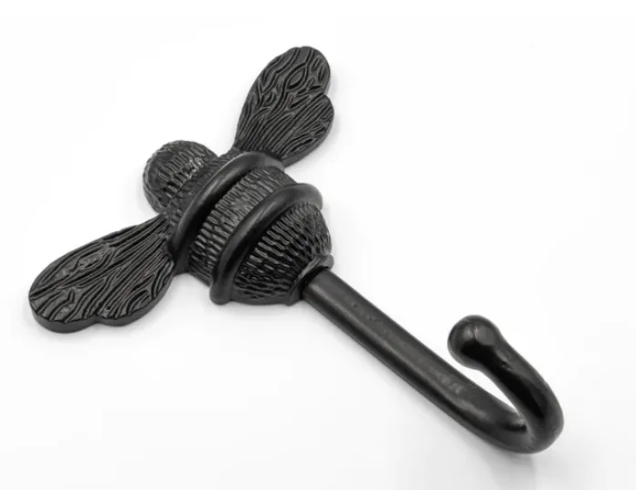 Brass bee Coat Hook - Black Finish