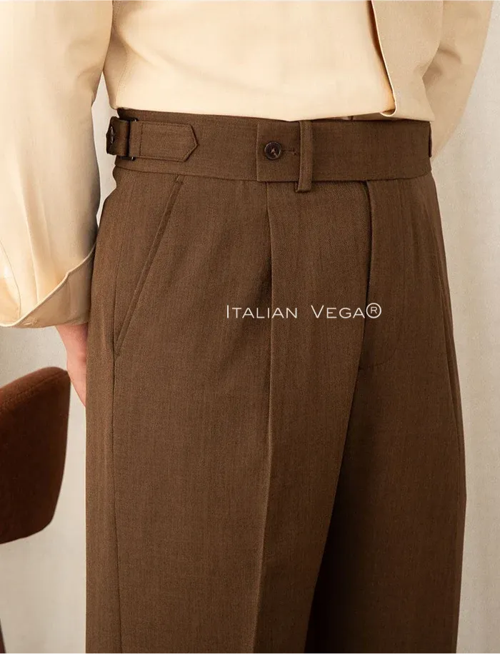 Brown Oxford Gurkha Trouser by Italian Vega®