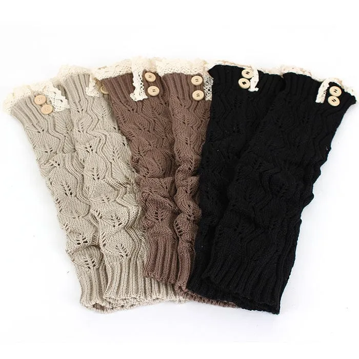 BT264X105A Fashion Crochet Long Boot Cuffs/Leg Warmers