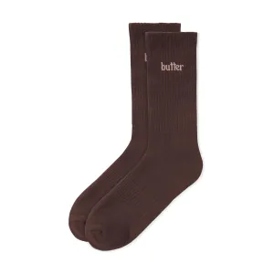 Butter Basic Socks: Brown