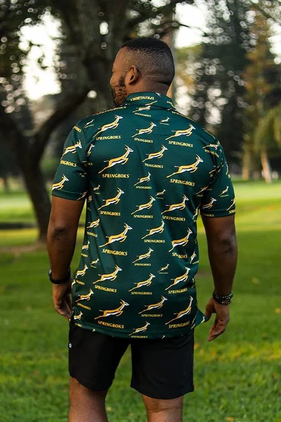 CA Springbok Golf Shirt | Green Ethnic