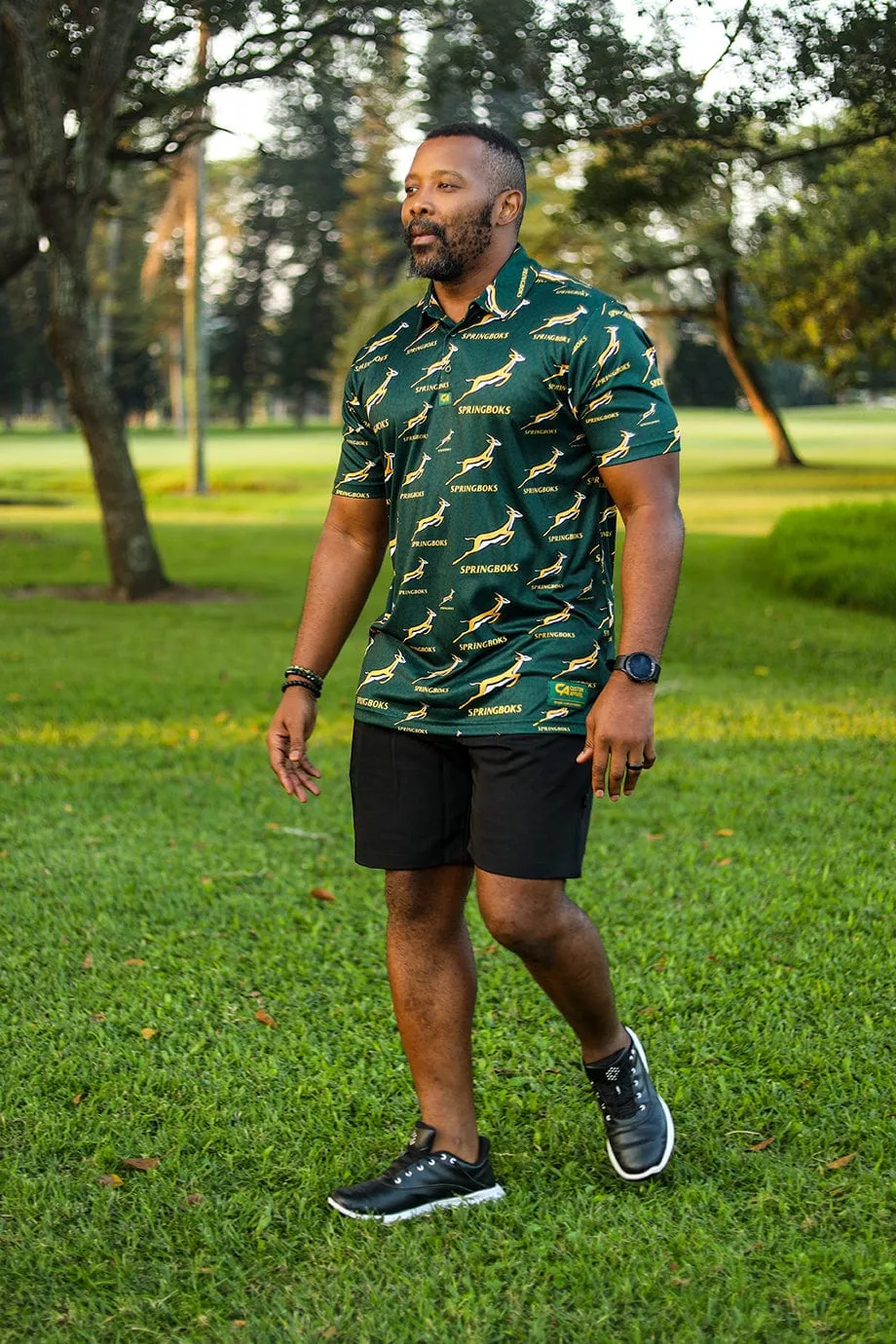 CA Springbok Golf Shirt | Green Ethnic