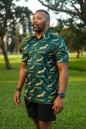 CA Springbok Golf Shirt | Green Ethnic