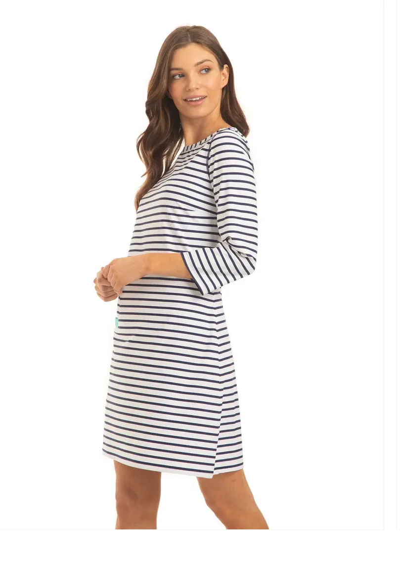 Cabana Life Navy Stripe Cabana Shift Dress